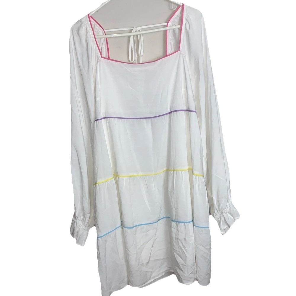 Lucy Paris Milkmaid Dress Cottagecore Coquette White Puff Sleeve Womens Large